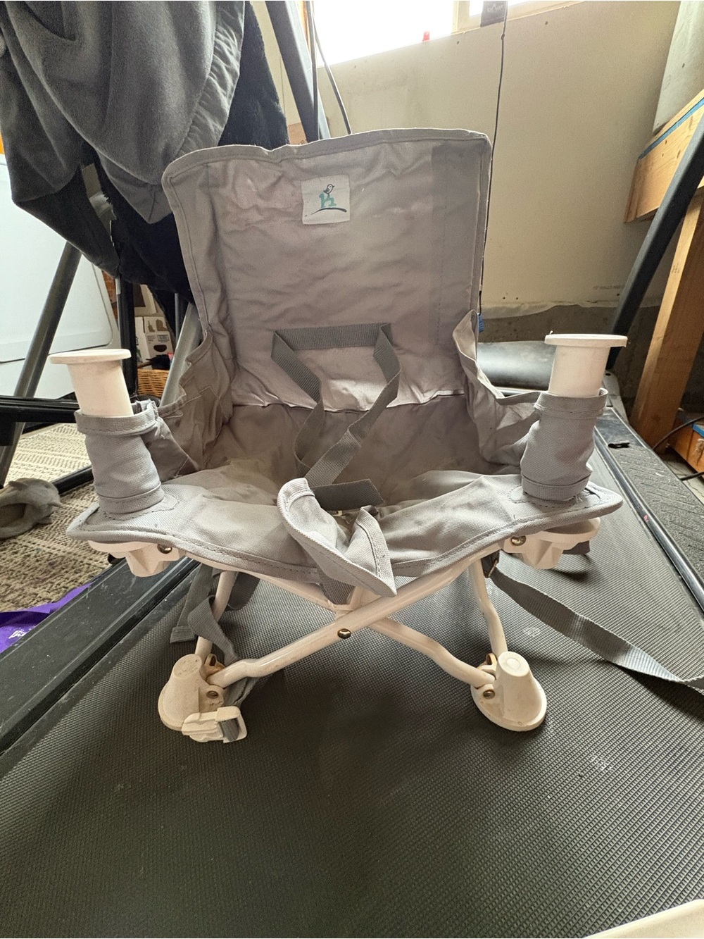 Portable Folding Booster Seat - Light Gray